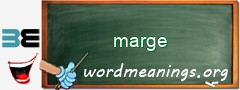 WordMeaning blackboard for marge